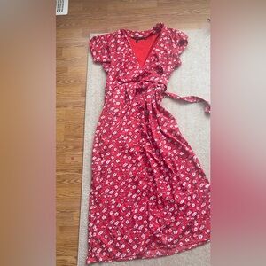 Vero Moda Red Floral Maxi Dress